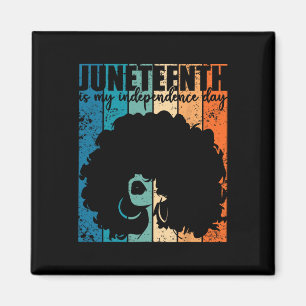 My Independence Day Retro Afro Women Melanin Magnet