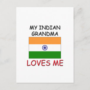 My Indian Grandma Loves Me Postcard