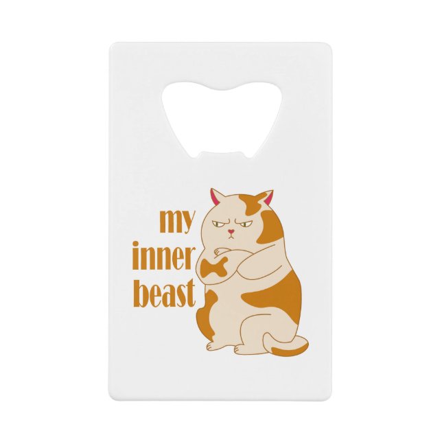 My inner beast lazy fat cat motivational quote (Front)