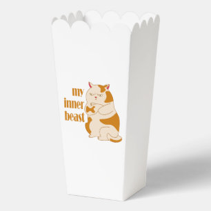 My inner beast lazy fat cat motivational quote favour box