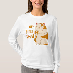 My inner beast lazy fat cat motivational quote T-Shirt