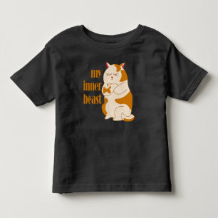 My inner beast lazy fat cat motivational quote toddler T-Shirt