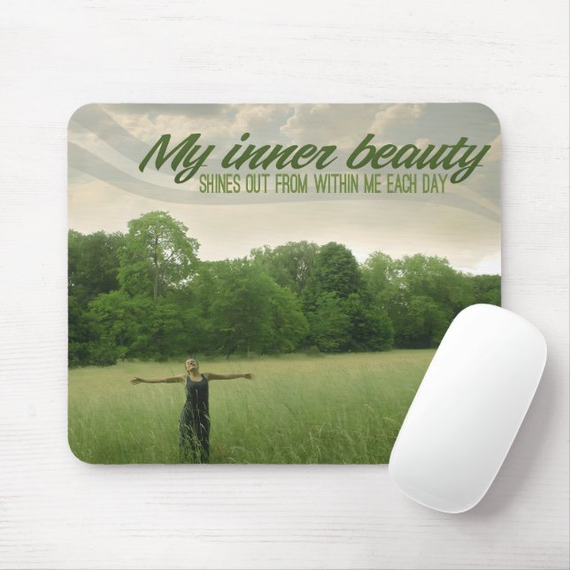 "My inner beauty" Motivation Affirmation Mouse Pad (With Mouse)