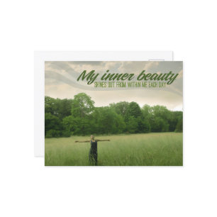 "My inner beauty" Motivation Affirmation Postcard