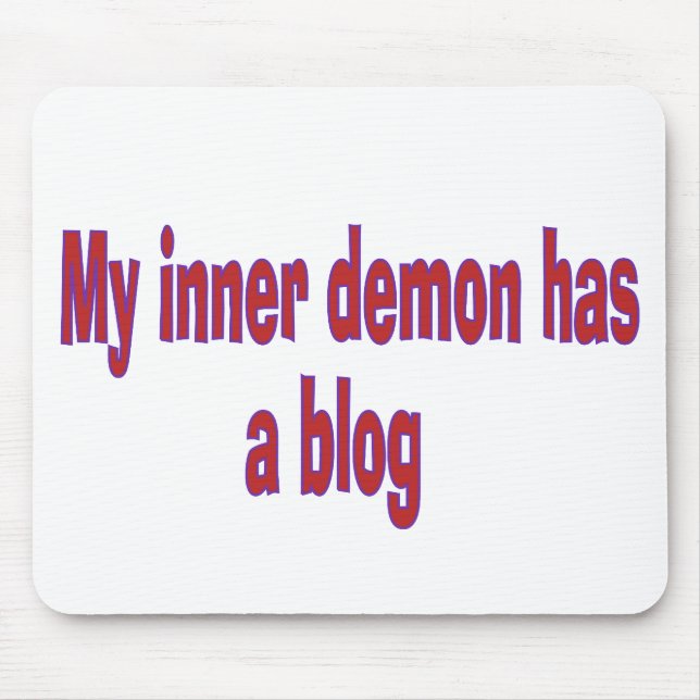 My inner demon has a blog mouse pad (Front)