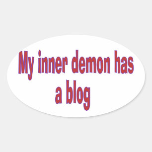My inner demon has a blog oval sticker