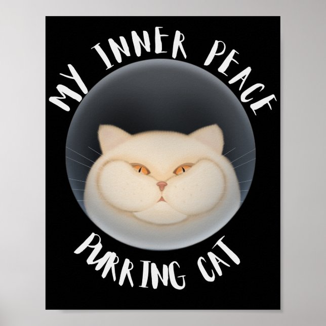 My inner peace Purring cat Poster (Front)
