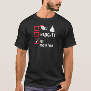 My Innovations Nice Naughty Christmas Scientist Ra T-Shirt