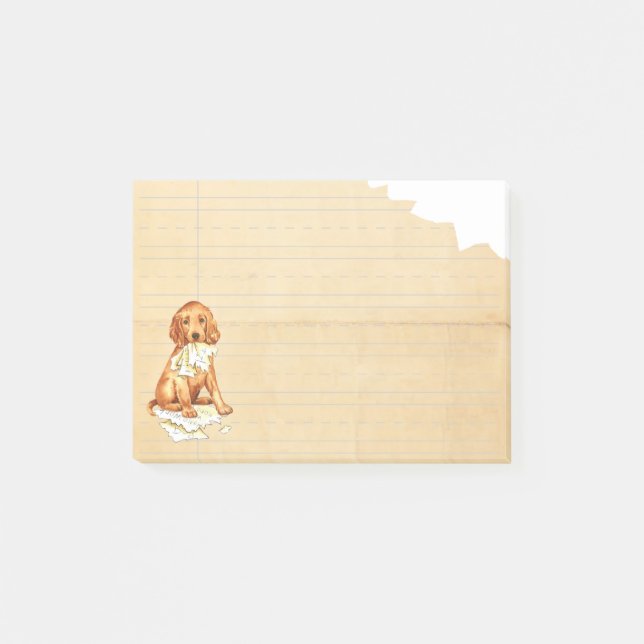 My Irish Setter Ate my Homework Post-it Notes (Front)