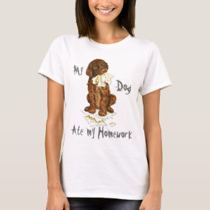 My Irish Water Spaniel Ate My Homework T-Shirt