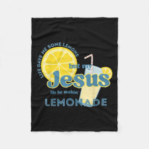My Jesus Makes Lemonade Christian Funny Faith Fleece Blanket