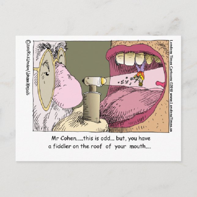 My Jewish Dentist Funny Gifts Mugs Tees & More Postcard (Front)