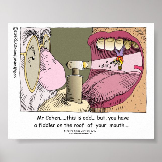 My Jewish Dentist Funny Poster (Front)