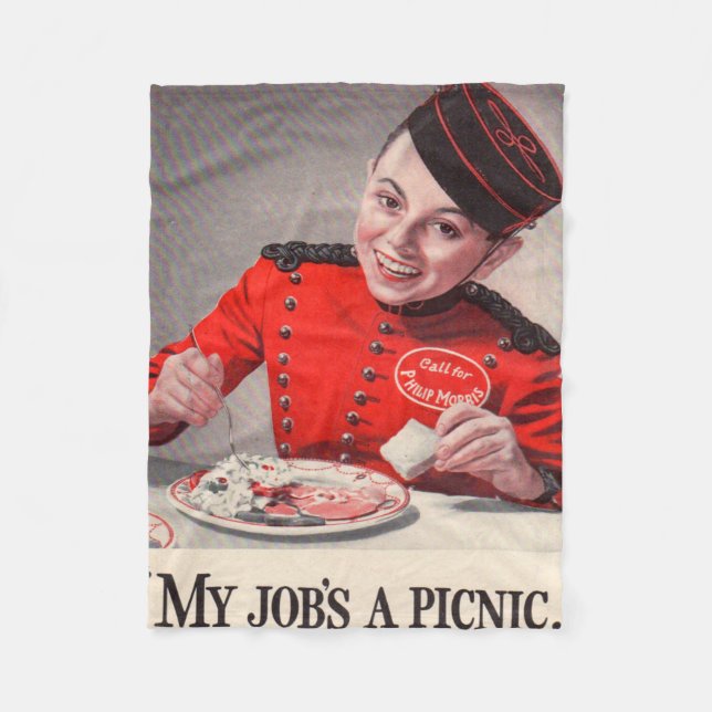 My Job's a Picnic Fleece Blanket (Front)