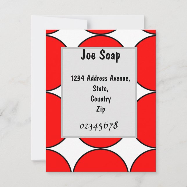 My Joe Soapy invite (Front)