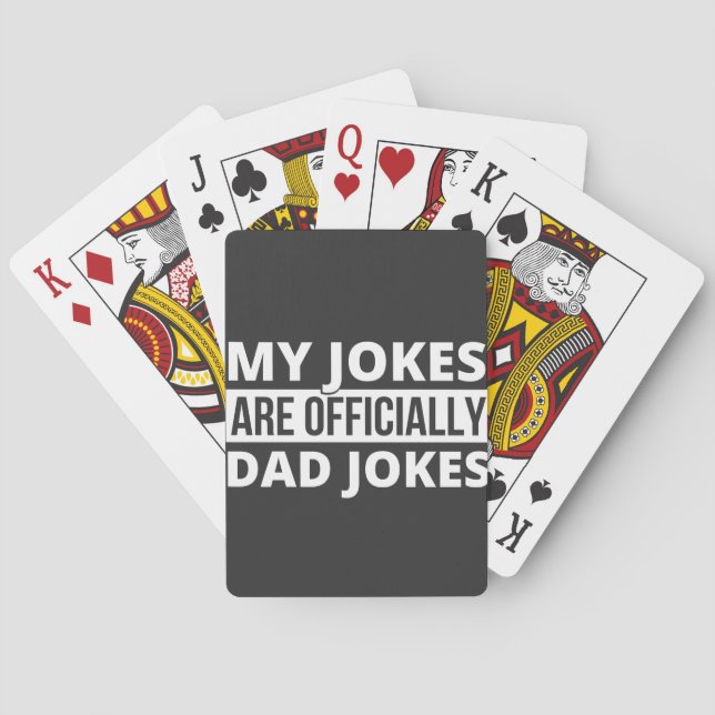 my jokes are dad jokes playing cards (Back)