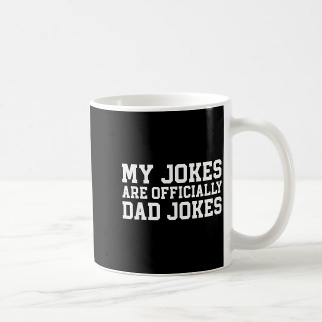 My Jokes Are Ly Dad Jokes Pregnancy Announcement  Coffee Mug (Right)