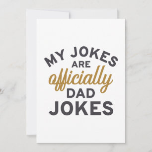 My Jokes Are Officially Dad Jokes Thank You Card