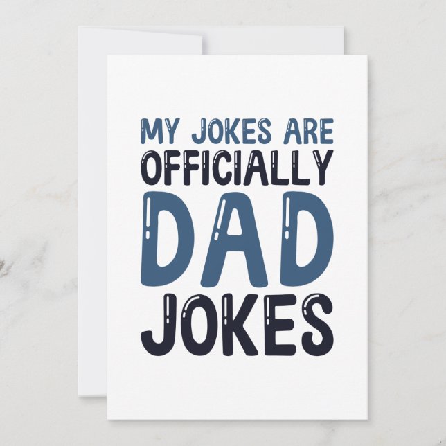 My Jokes Are Officially Dad Jokes Thank You Card (Front)