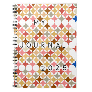 MY JOURNAL 2025 journal with simple graphic shapes