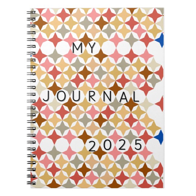 MY JOURNAL 2025 journal with simple graphic shapes (Front)