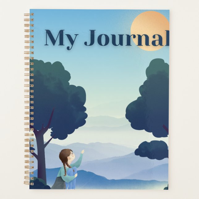 "My Journal" | Dreaming Under the Moon & Trees  Planner (Front)