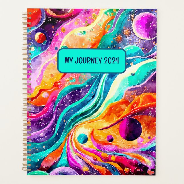 MY JOURNEY 2024 PLANNER OUTER SPACE DESIGN (Front)