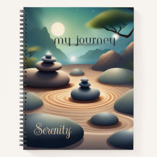 My Journey Zen Inspired Journal Spiral Notebook
