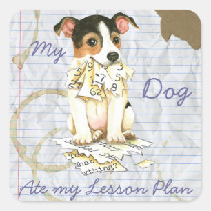 My JRT Ate My Lesson Plan Square Sticker