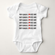 MY KAKA LOVES ME - RED HEART Baby Bodysuit