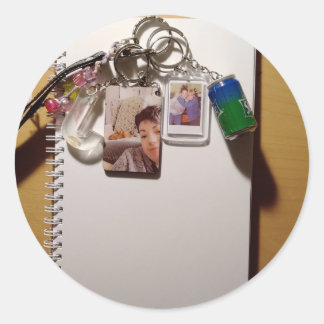 my key door for memories classic round sticker