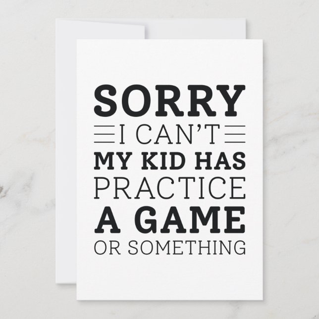 My Kid Has Practice Thank You Card (Front)