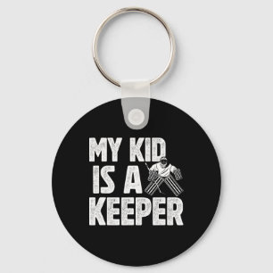 My Kid Is A Hockey Goalkeeper Dad Of A Hockey Goal Key Ring