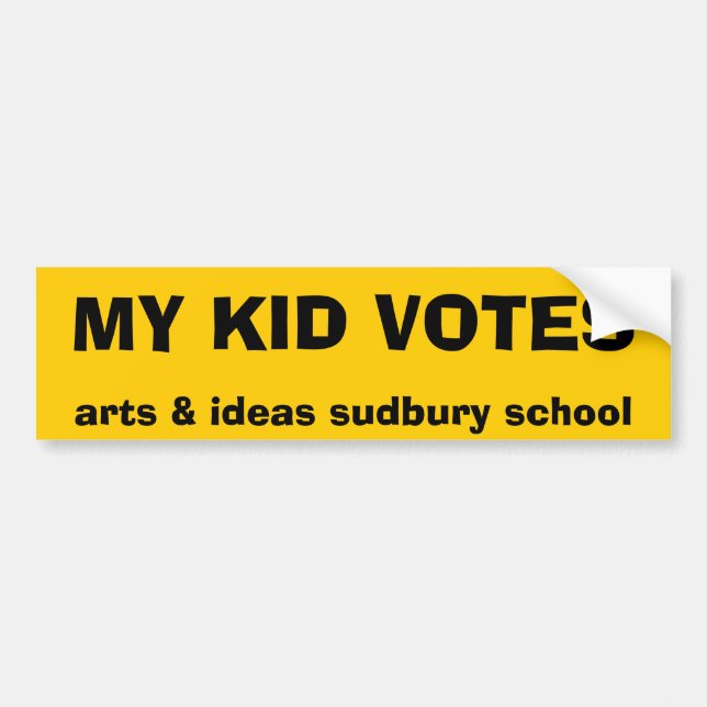 My Kid Votes Bumper Sticker (Front)
