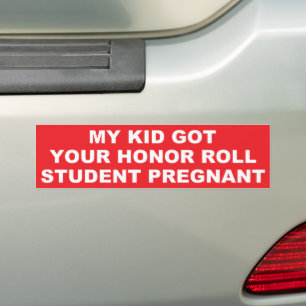 MY KID VS YOUR HONOR ROLL KID BUMPER STICKER