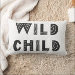 My Kid "Wild Child" Unique Baby Room Scandi Lumbar Cushion<br><div class="desc">My Kid "Wild Child" Unique Baby Room Scandi Lumbar Pillow</div>