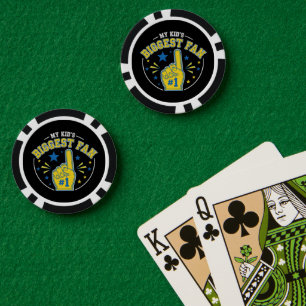  My Kid's Biggest Fan   #1 Foam Finger Proud Sport Poker Chips