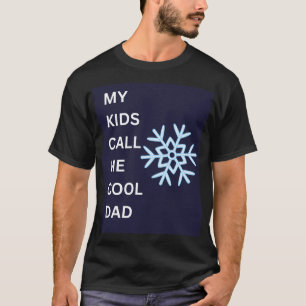 "My Kids Call Me Cool Dad" Snowflake Graphic T-Shirt