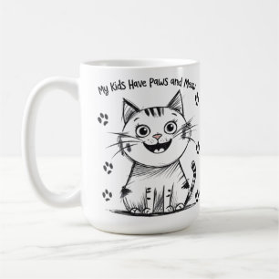 My Kids Have Paws and Meow – Funny Cat Lover Desig Coffee Mug