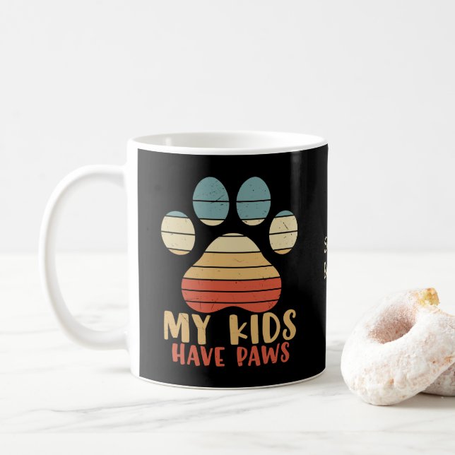 My Kids Have Paws Personalised Coffee Mug (With Donut)