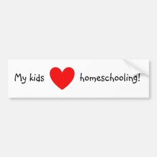 My kids love homeschooling! bumper sticker