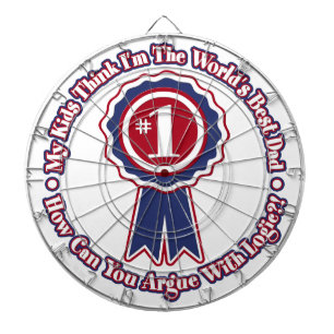 My Kids Think I'm The World's Best Dad! - retro Dartboard