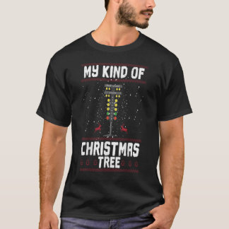 My Kind Of Christmas Tree Drag Racing Funny Xmas R T-Shirt