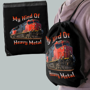 My Kind of Heavy Metal Diesel Locomotive Train     Drawstring Bag