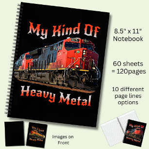 My Kind of Heavy Metal Diesel Locomotive Train Notebook