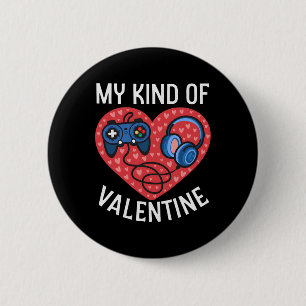 My Kind Valentine Gamer Valentines Day Gaming Men 6 Cm Round Badge