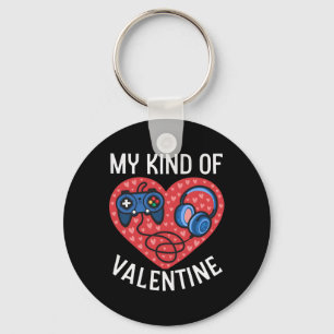 My Kind Valentine Gamer Valentines Day Gaming Men  Key Ring