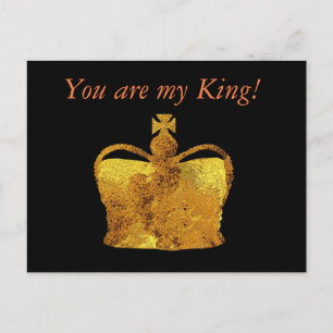 My King Golden Crown Custom Postcard