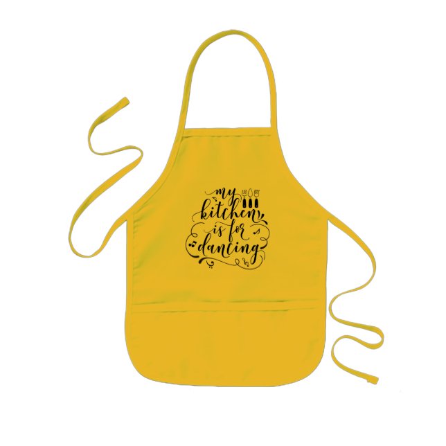 My kitchen is for dancing kids apron (Front)