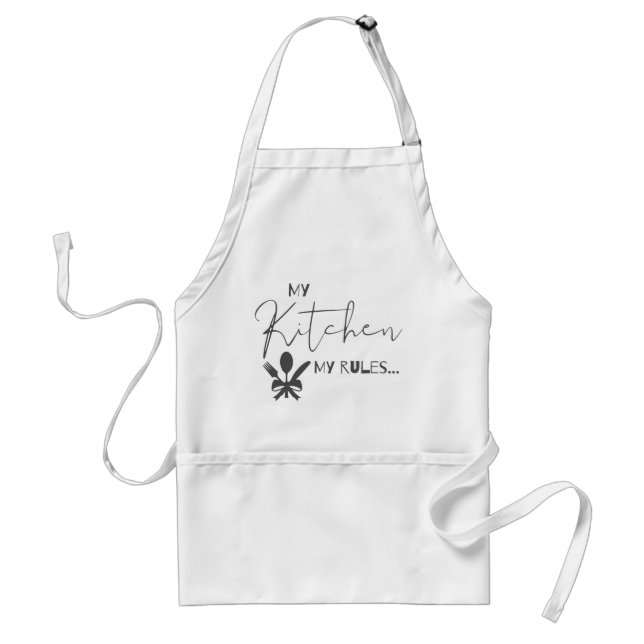 " MY KITCHEN MY RULES " Apron (Front)